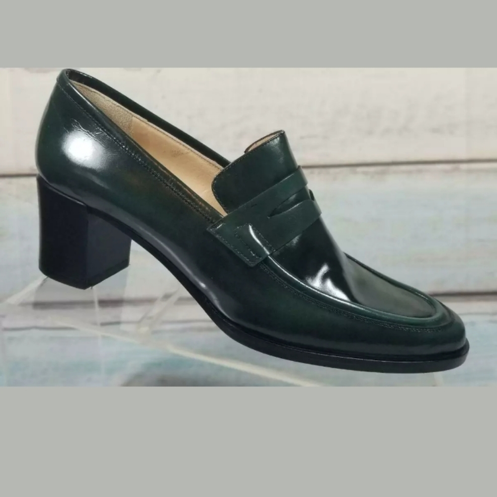 Vintage Calvin Klein Block Heels Italy 90's Shoe 8